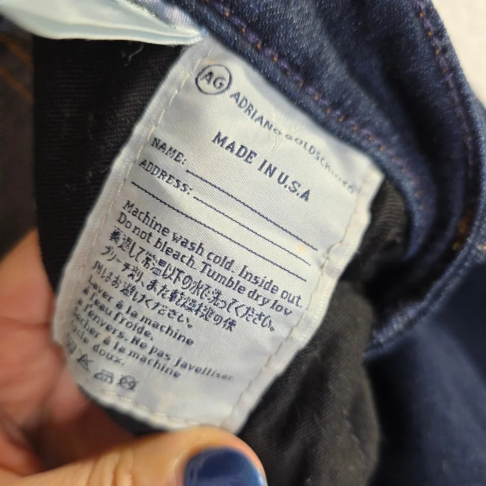 AG Adriano Goldschmied The Legging Super Skinny Jeans Dark‎ Wash Size 30R Sexy